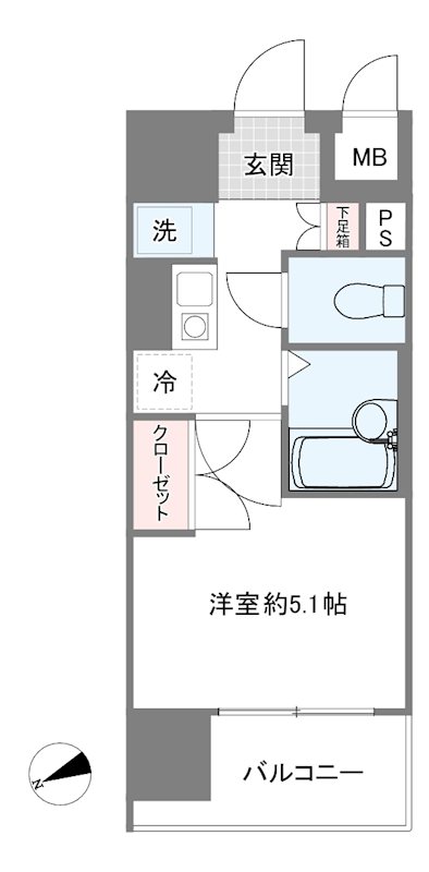 ヴェルト目黒西の間取り写真
