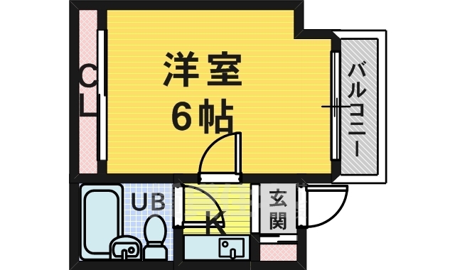 南海本線 堺駅 徒歩6分 5階建 築36年の間取り写真