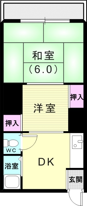 北区鈴蘭台東町アパートの間取り写真