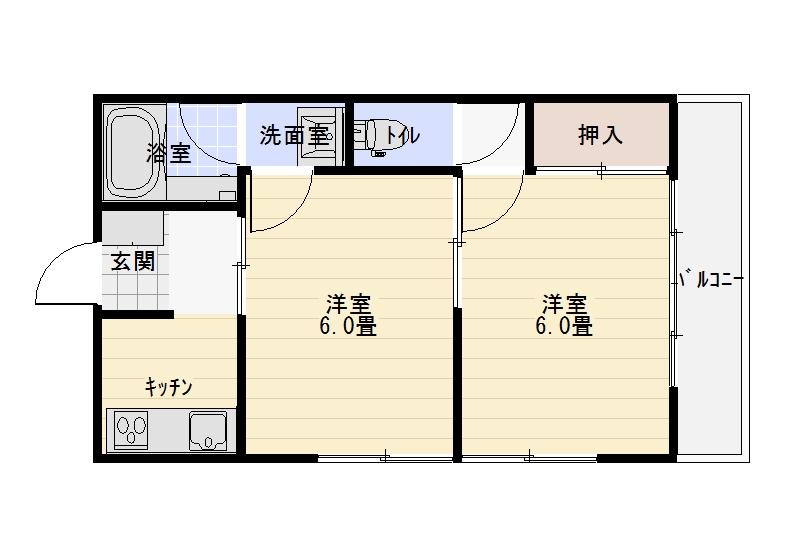 中央ハイツの間取り