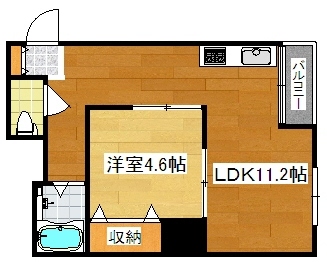 大阪市住之江区中加賀屋のマンションの間取り