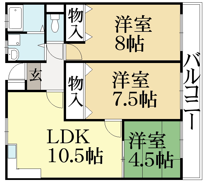 こまつハウスの間取り