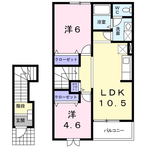 エヴァーグリーンＨの間取り