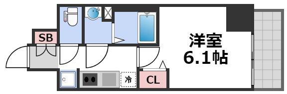 プレサンス天満橋ヴェルエラの間取り