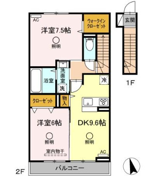 アテリア参番館の間取り