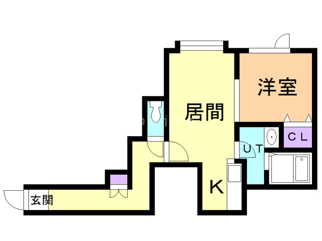 札幌市東区本町二条のアパートの間取り