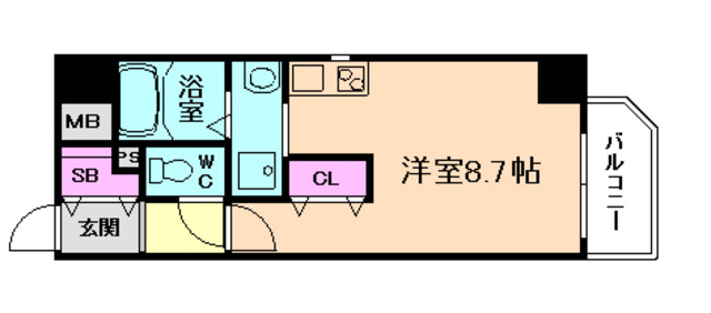 【ジュネーゼグラン天満の間取り】