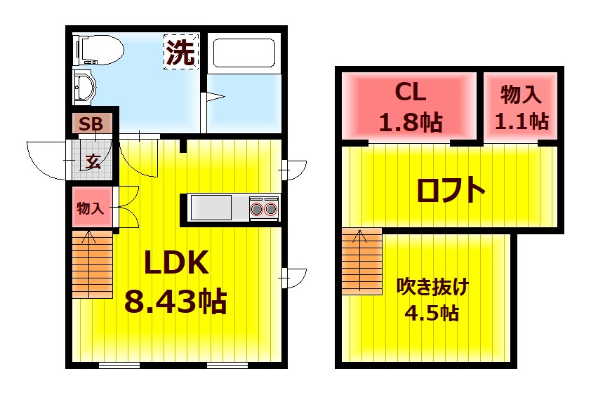 プリマクレビアの間取り