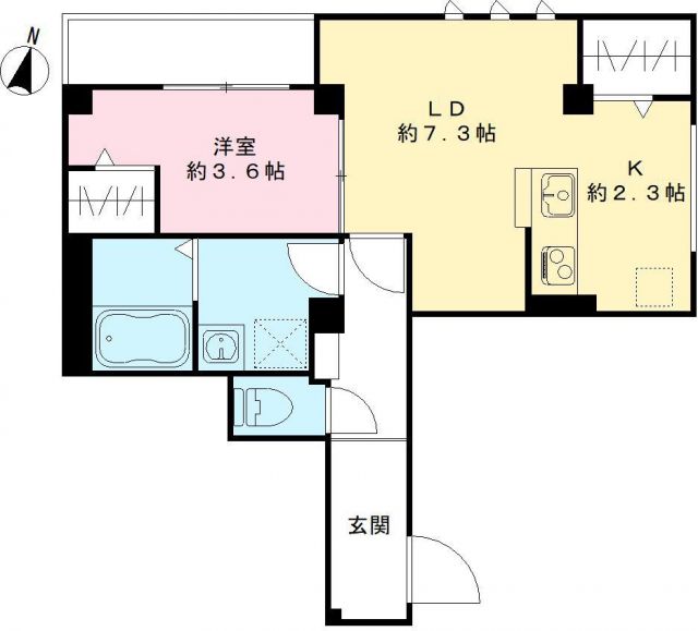 WALD（ヴァルト）仮）ビューノ岸町の間取り