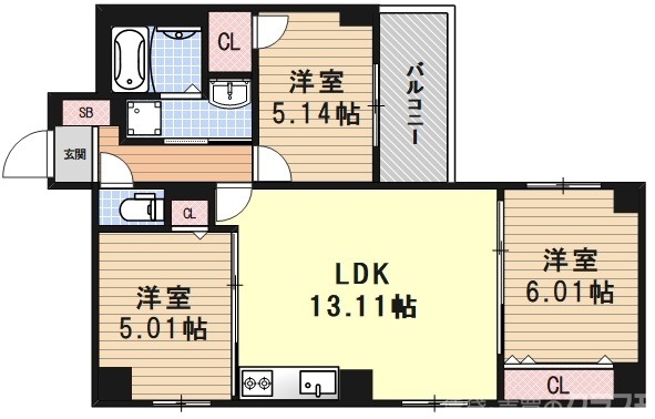 二条城東レジデンスの間取り