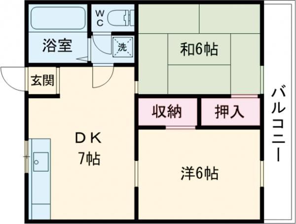 奈良市北永井町のマンションの間取り