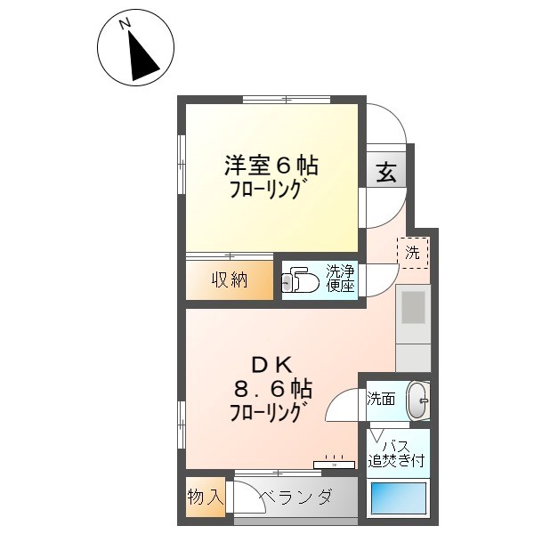 上田市上野のアパートの間取り