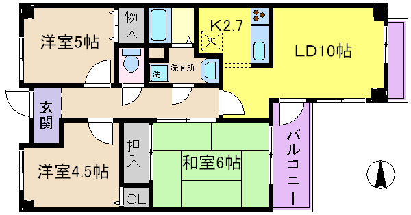 グローバル堀川北大路の間取り