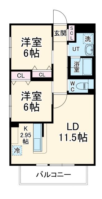 箕面市新稲7丁目Ｍ計画の間取り