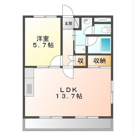 碧南市栄町のアパートの間取り