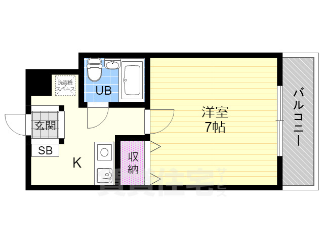 京都市南区吉祥院西浦町のマンションの間取り