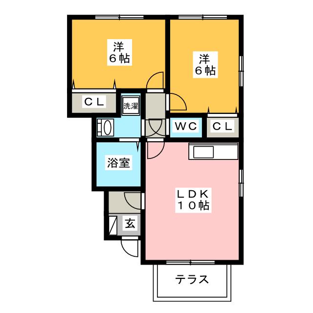 ボヌール　ロン　トワ　Ｂ棟の間取り