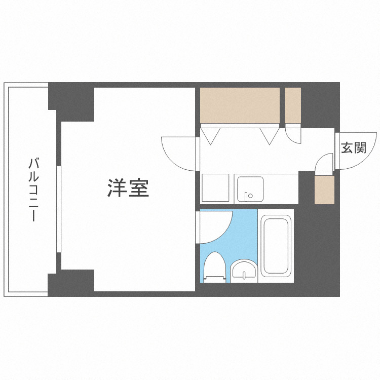 【大阪市北区曾根崎のマンションの間取り】