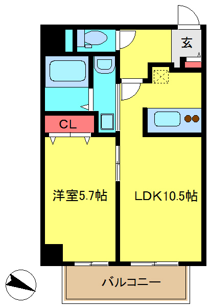 さいたま市大宮区宮町のマンションの間取り