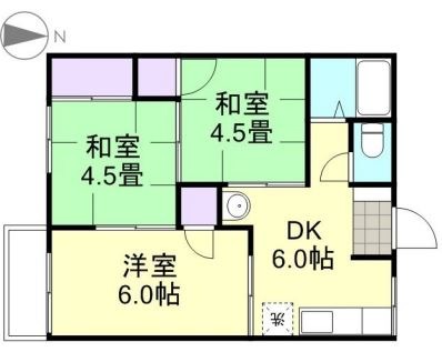 浅口市鴨方町六条院中のアパートの間取り