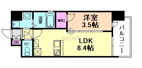 レジュールアッシュ三国本町の間取り