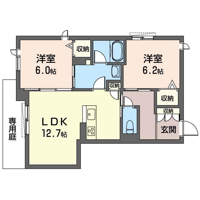 蕨市北町のマンションの間取り