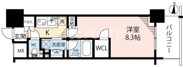 ザ・パークハビオ堂島の間取り