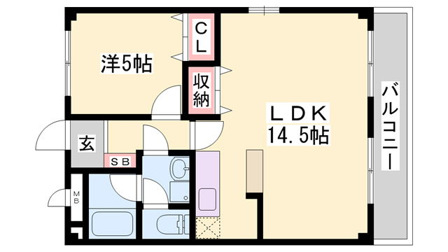 小野市本町のマンションの間取り