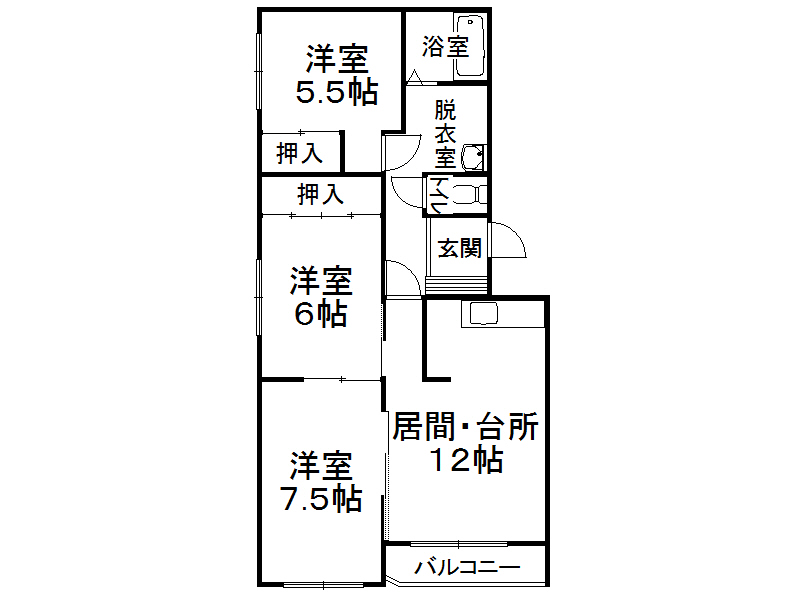 ピアチェーレ柏林台の間取り