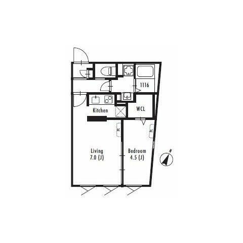 渋谷区代々木のマンションの間取り