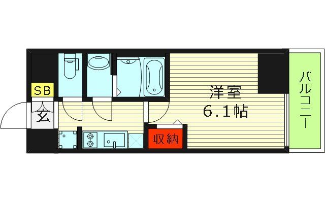 プレサンス天満橋ヴェルエラの間取り