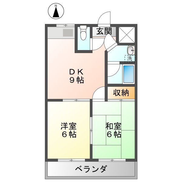 【サンシャイン平和の間取り】