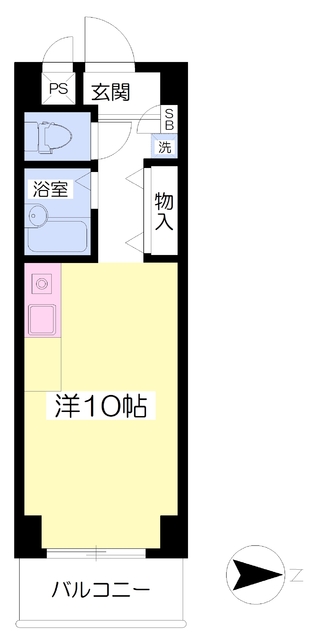 松山市桑原のマンションの間取り