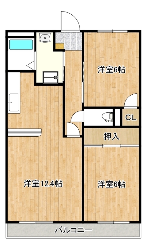 シャンポール狭山の間取り