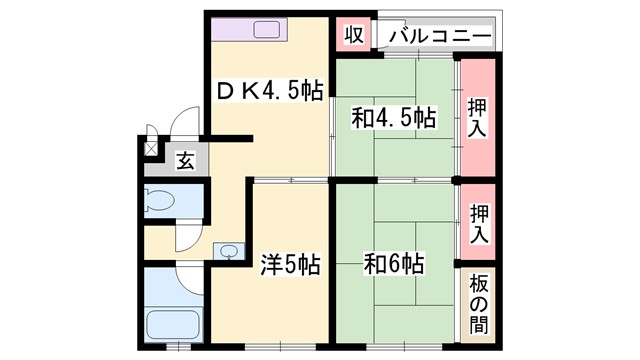 恵美酒ガーデンコートの間取り