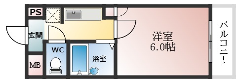 藤井寺市藤井寺のマンションの間取り