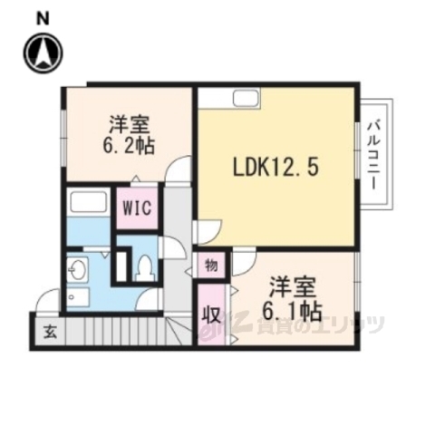 甲賀市水口町泉のアパートの間取り