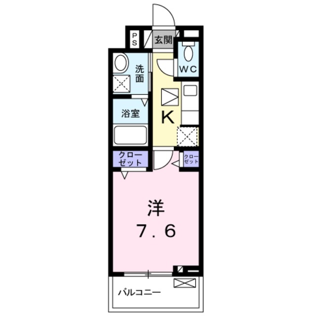 セレーノ東生駒Cの間取り