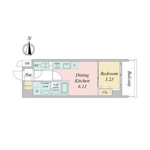 名古屋市西区上名古屋のマンションの間取り