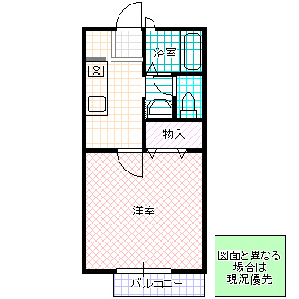 水戸市元吉田町のアパートの間取り