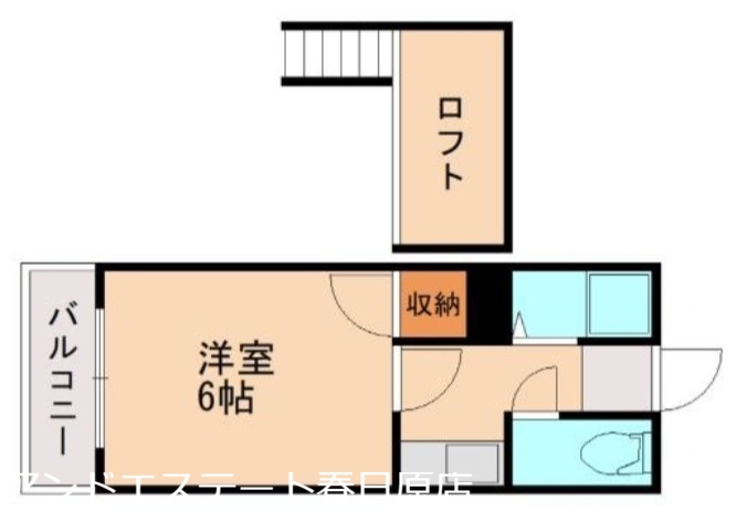 筑紫野市二日市北のアパートの間取り