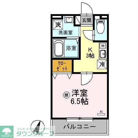 三郷市中央のアパートの間取り