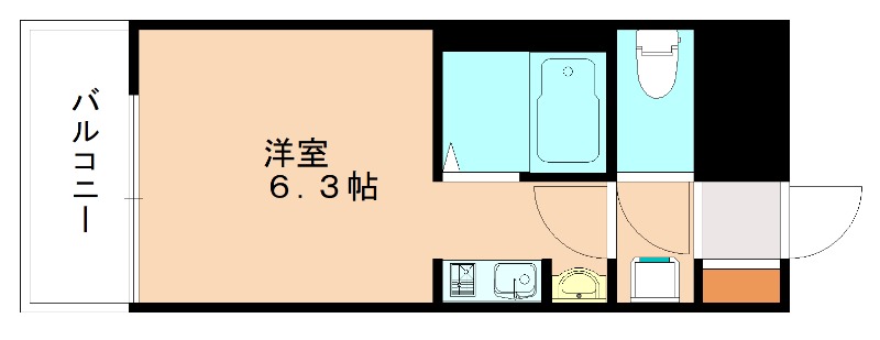 北九州市小倉北区中津口のマンションの間取り