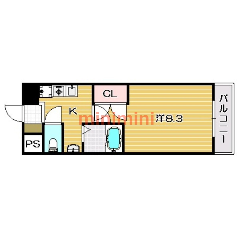 茨木市宮元町のマンションの間取り