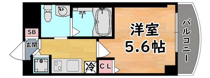 神戸市東灘区御影郡家のマンションの間取り