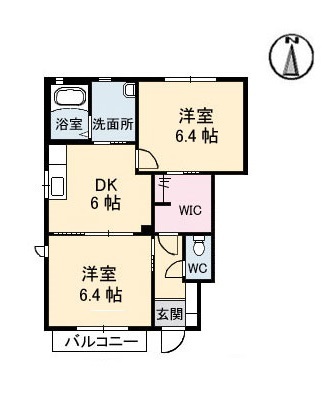 岡山市東区瀬戸町下のアパートの間取り