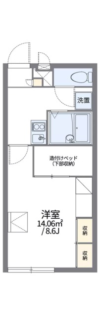 和歌山市栄谷のアパートの間取り