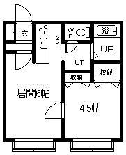 ロイヤルハイツ３２２Ａ棟の間取り