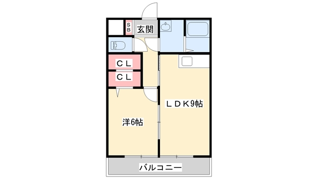 セジュール東浜尻の間取り