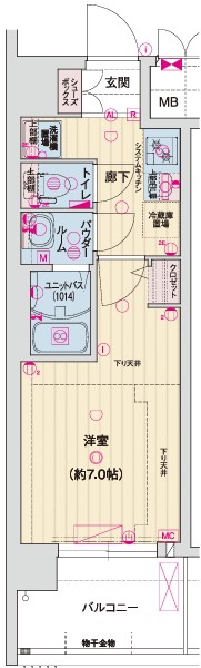 京都市南区東九条石田町のマンションの間取り